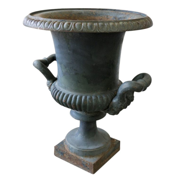 Antique French Cast Iron Urn Inner Gardens