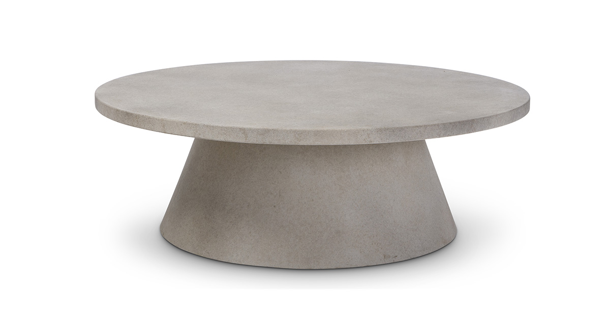 Modern Round Lightweight Coffee Table Inner Gardens Modern Round Lightweight Coffee Table, Low Outdoor Coffee Table Round