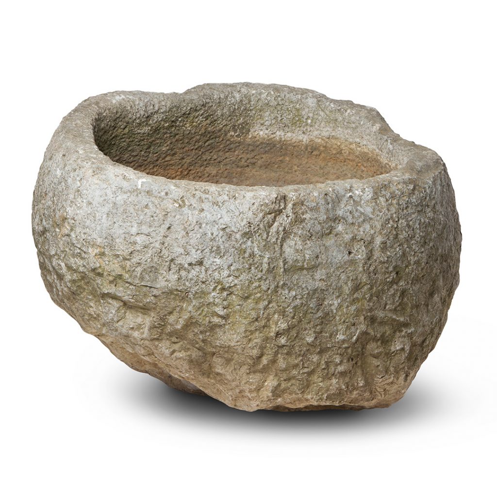 HandCarved Antique French Stone Planter Inner Gardens