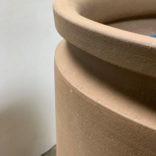 Unglazed planter rim, Earthgender vintage pottery by David Cressey