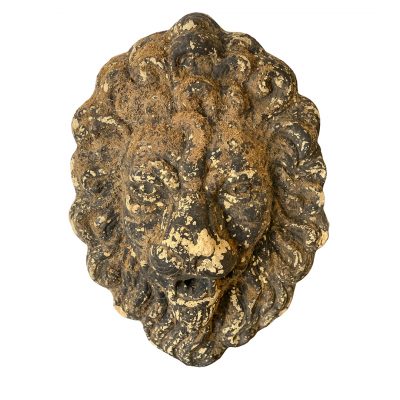Antique lion head garden water feature