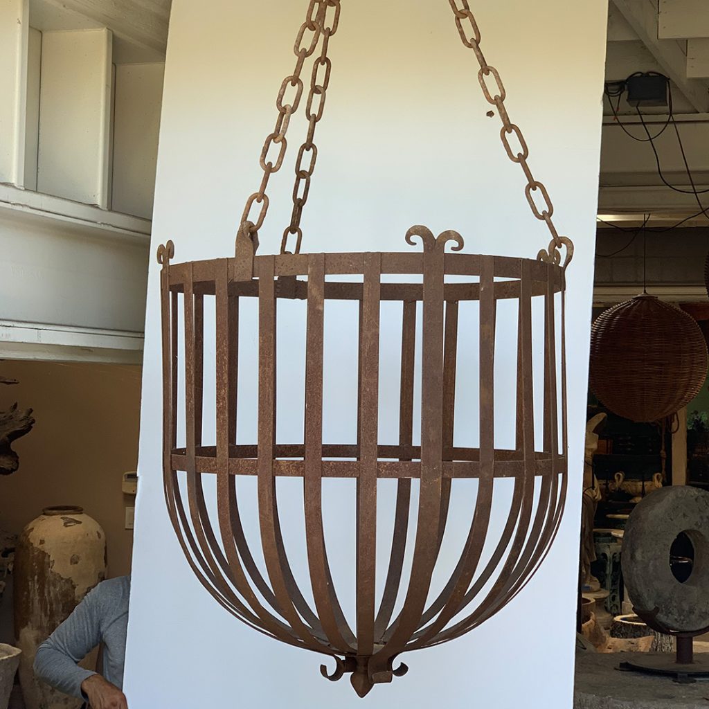 Rare Vintage Cast Iron Fire Braziers, French Inner Gardens