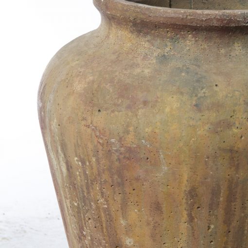 Antique French cement planter, left