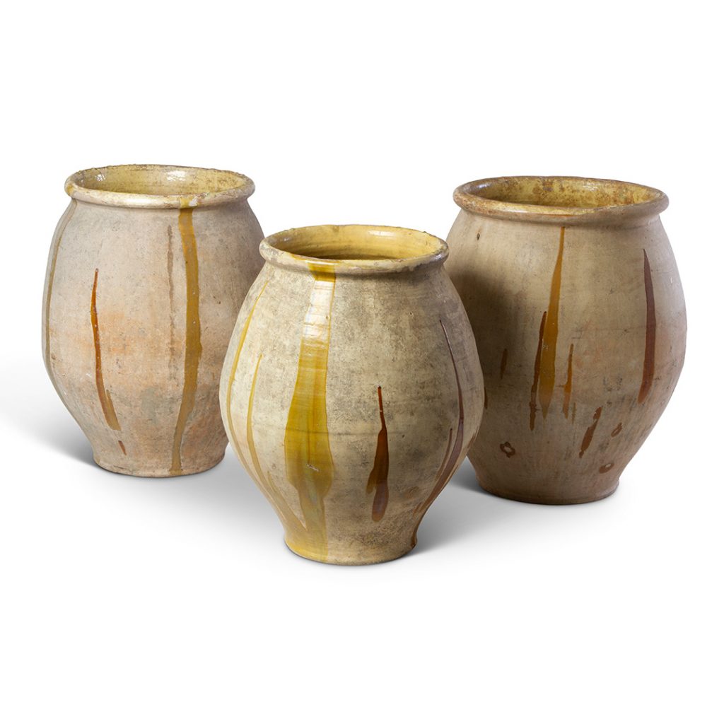 Antique Terra Cotta Planter, Drip Glaze Inner Gardens