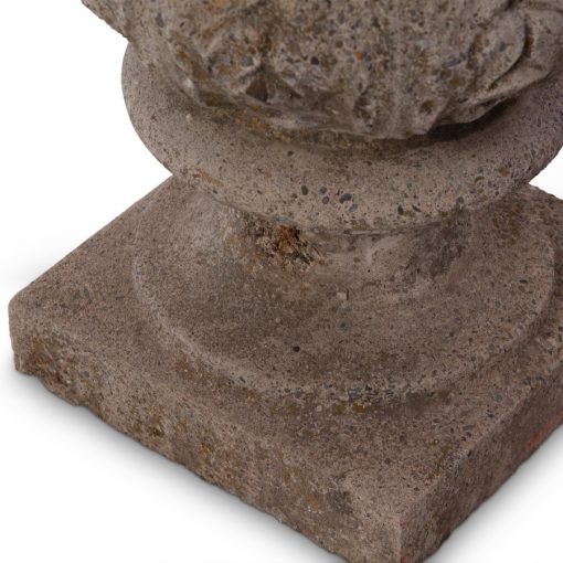 Detailed base of garden urn pedestal