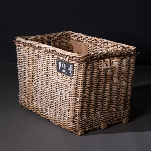 Vintage French grape gathering basket