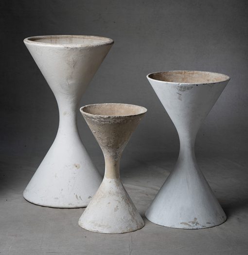 Assorted Vintage French Willy Guhl Hourglass Planter