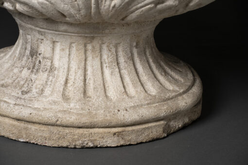 Antique French Footed Oval Planter with Acanthus Detail - Image 3
