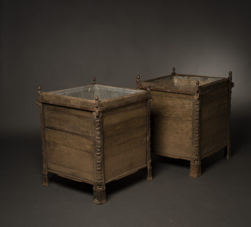Antique Cast iron Wood and Zinc Orangerie Planters - Image 2