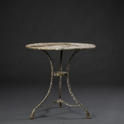 French Wrought Iron Arras Table with Paw Feet