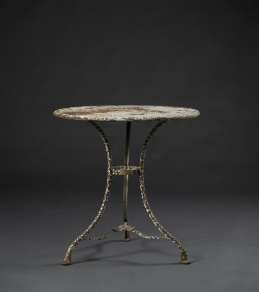 French Wrought Iron Arras Table with Paw Feet