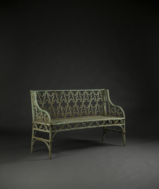 French Gothic Revival Cast Iron Garden Bench