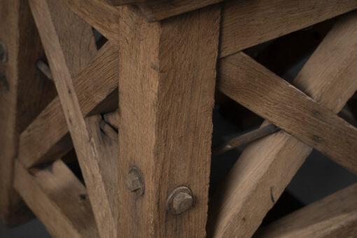 Blue Stone Top Artisanal Pedestal Table - Image 3
