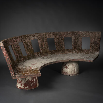 Antique Four-Piece French Granite Bench