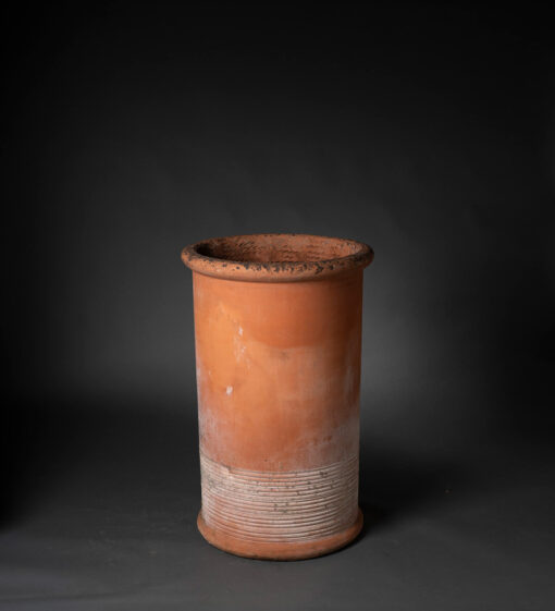 Antique Italian Terra Cotta Cylindrical Planter - Image 2