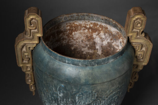 Enameled Cast Iron Urn Fonte De Rouen Napoleon III - Image 3