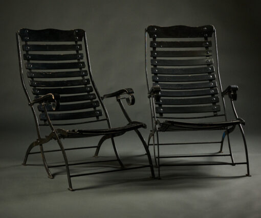 French Cast Iron Lounge Chairs - Image 3