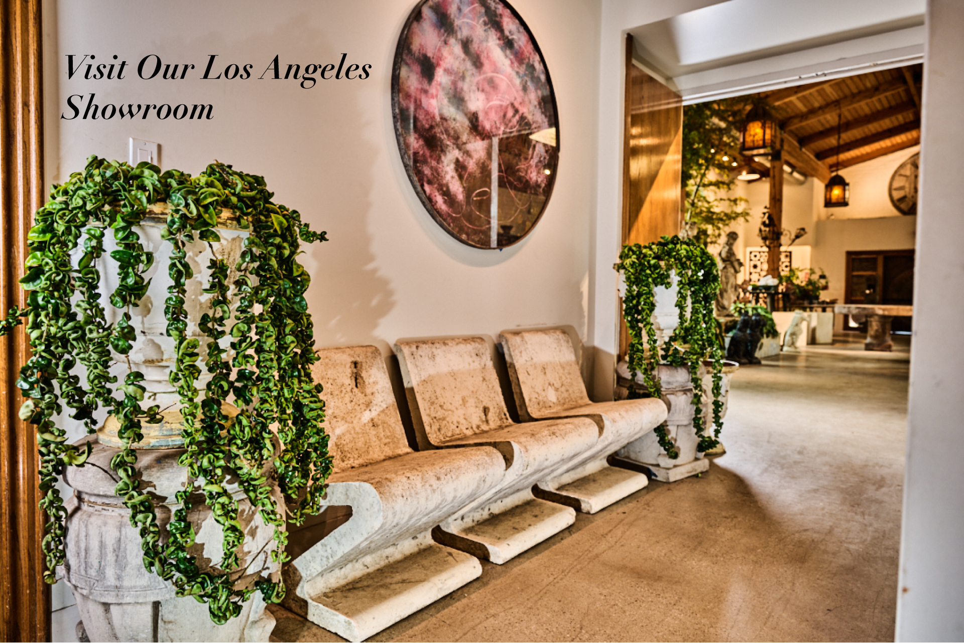 The Los Angeles showroom of famed landscape design firm Inner Gardens.